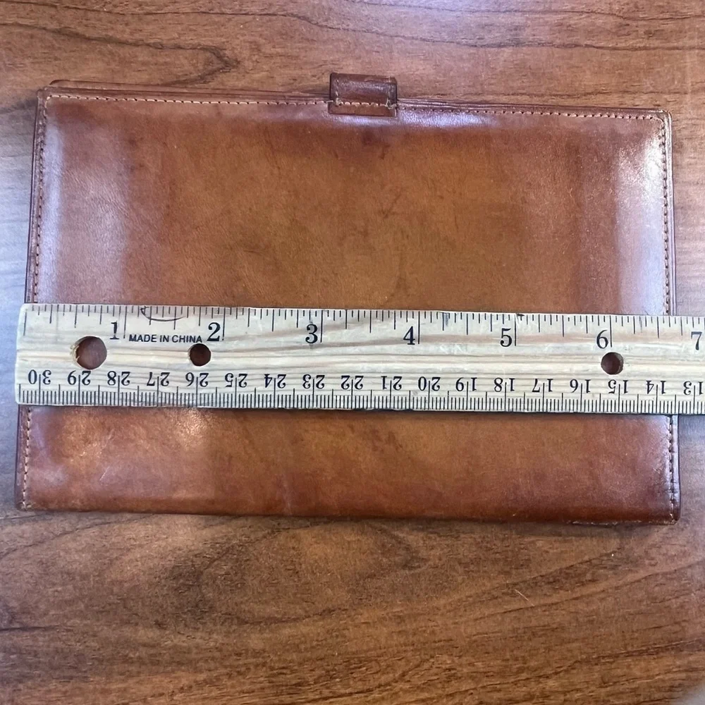 Vintage Old Travel Wallet Gold Lettering Passport Landing Card Luggage Ticket